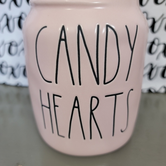 Rae Dunn Matte Pink Candy Hearts Baby Canister - Valentine's Day Decor - Picture 2 of 9